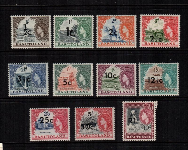 Basutoland 61 - 77   MNH  cat $ 55.55