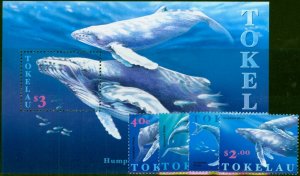 Tokelau 1997 Humpback Whales Set of 5 SG259-MS263 V.F MNH