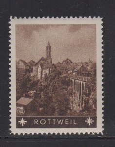 German Tourism Advertising Stamp- Cities, Towns & Landmarks - Rottweil - MNH