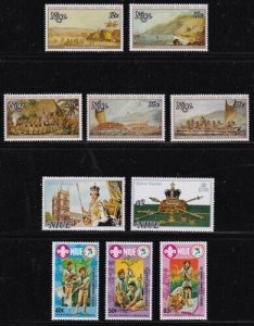 Niue Collection Dealer's Hoard 7 Jeux Plus Souvenir Feuille Nh Menthe Solde