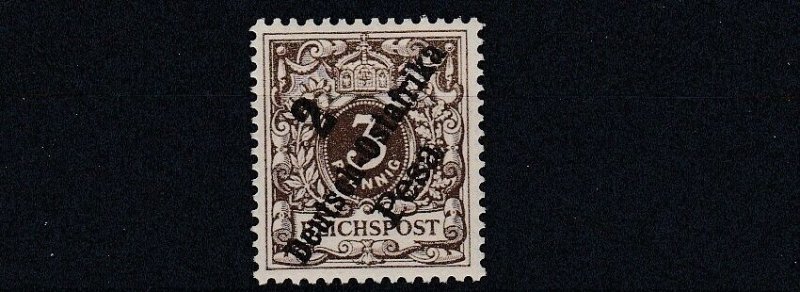 GERMAN EAST AFRICA  1896 - 99 S G 7  2P ON 3PF   GREY BROWN    MH