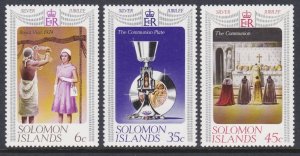 345-47 Solomon Islands 1977 Silver Jubilee MNH