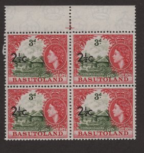 Mint Never Hinged SC64 SG61ab 2 1/2c on 3d T1 Block of 4 Top Middle with Vari...
