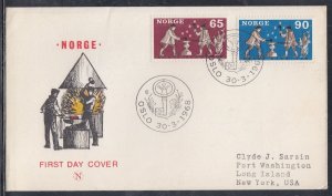 Norway Scott 513-4 FDC - Norwegian Craftsmen