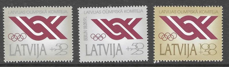 Latvia 1992 MNH Stamps Scott B150-152 Sport Olympic Games