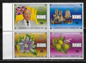 Niue 1983 Commonwealth Day Flag Sc 371a MNH B41