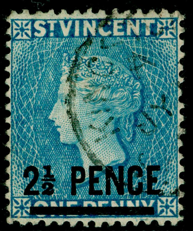 ST. VINCENT SG55a, 2½d blue, FINE USED.