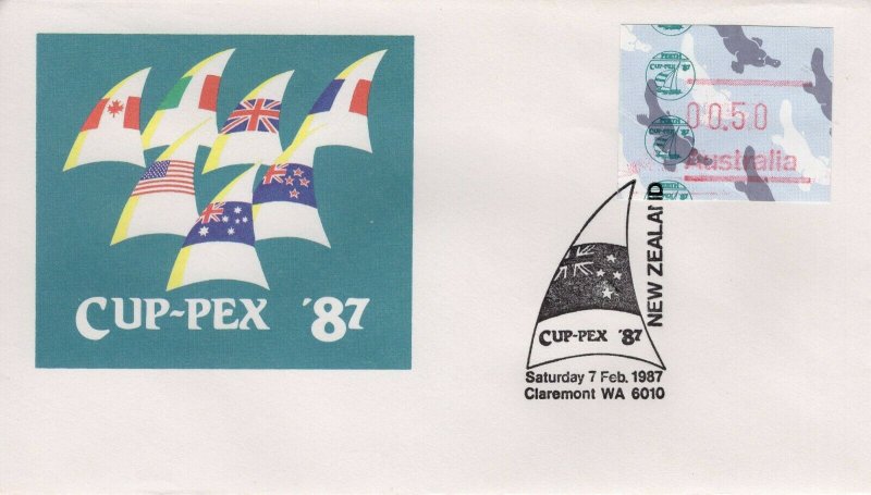 CUP-PEX NEW ZEALAND SAILING, CLAREMONT, WA  1987  FDC8915