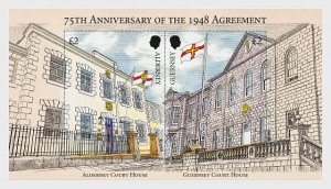 Alderney - Postfris/MNH - Sheet 75 years 1948 Agreement 2023