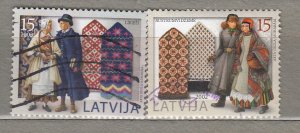 LATVIA 2002, 2003 National Costumes Used (o) #HS734