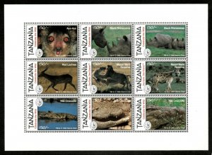 Tanzania 1995 - Sierra Club, Celebrate the Wild - Sheet of 9v - Scott 1328 - MNH