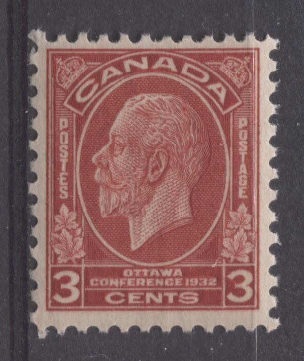 Canada #192 3c Deep Scarlet Vermilion 1932 Ottawa Conference Cream Gum VF-75 NH