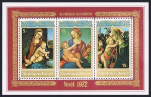 Burundi 408-410,C165-C167,410a,C167a, MNH. Mi 875-880, Bl.64-65. Christmas 1972.