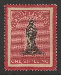 BRITISH VIRGIN ISLANDS 1867 St Ursula 1/- with frame MNH ** . 