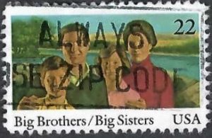 United States #2162 22¢ Big Brothers/Big Sisters (1985). Used.