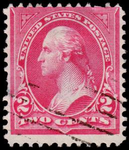 United States Scott 252, Type III (1894) Used F, CV $13.00 D