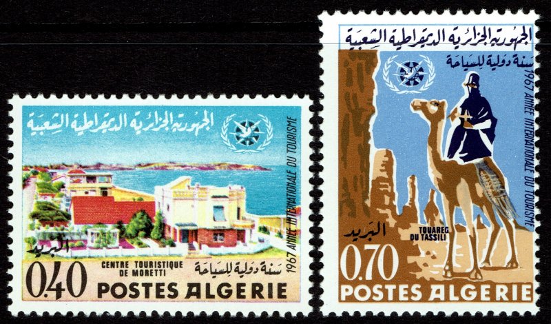 Algeria #372-73  MNH - Int'l Tourist Year Camel (1967)