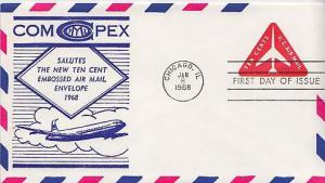 United States, First Day Cover, Airmail, Postal Stationery