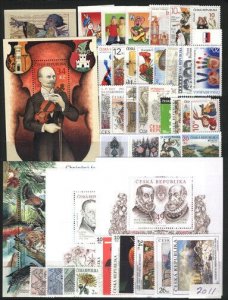 CESKA MNH Complete Year set 2011     36 Stamps + 4 Souvenir Sheets