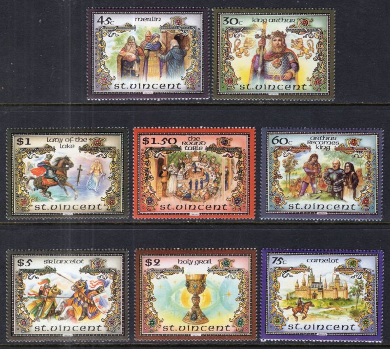 St Vincent 979-979G King Arthur MNH VF