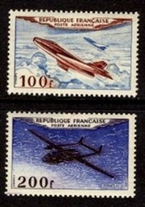 France Sc # C 29, 31  HINGED Valued @ $ 113.00
