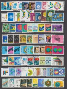 UN Sc 256/391, C22-C23 MNH. 1964-67 issues, 41 complete sets, fresh, bright, VF.