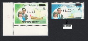 Montserrat Error Ovpt on $3 1983 MNH SG#584f