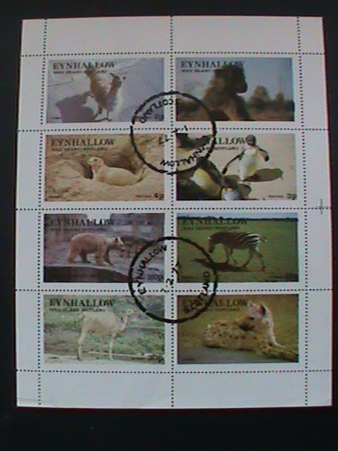 EYNHALLOW SCOTLAND STAMP:1977 WILD ANIMALS CTO- MNH - MINI SHEET #2