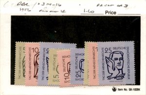 Germany - DDR, Postage Stamp, #314-316 (3 Sets) Mint LH, 1956 Human Rights (AH)