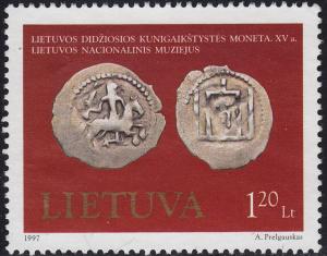 Lithuania - 1997 - Scott #580 - used - Coins on Stamps