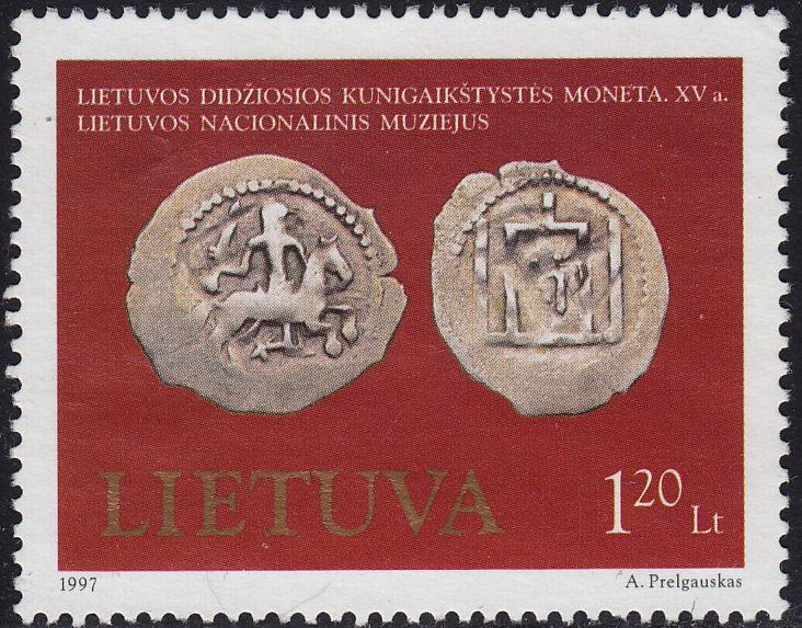 Lithuania - 1997 - Scott #580 - used - Coins on Stamps