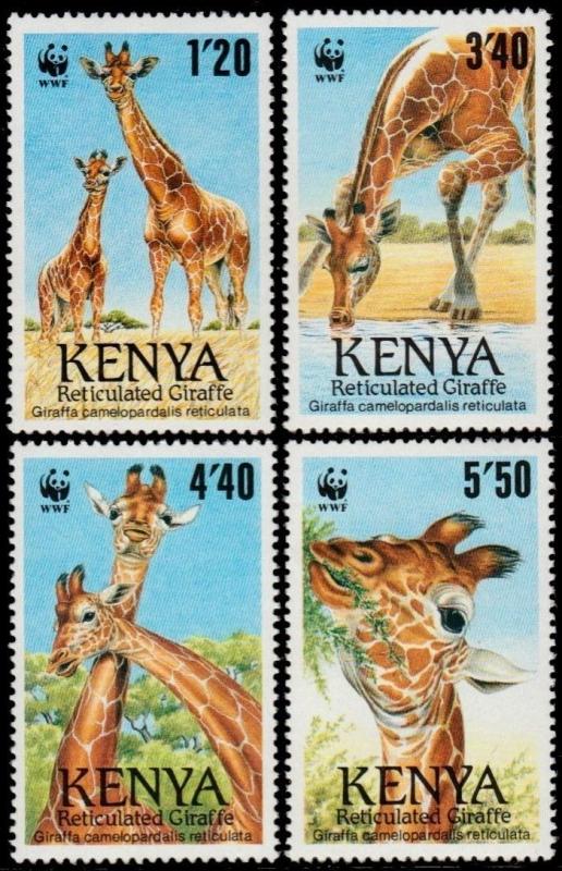 ✔ KENYA 1989 - FAUNA WILDLIFE WWF TOP SET - MI. 481/484 ** MNH [AFKN481]