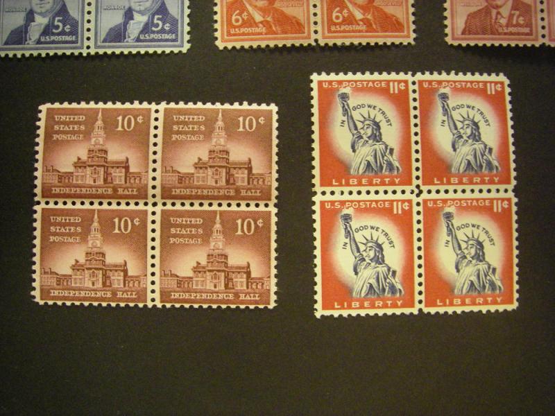 Liberty series blocks of 4, MNH Beauties, Nice group