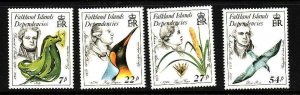 Falkland Island Dependencies.-Sc#1L97-100- id2-unused NH set-Naturalists-1985-