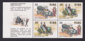 Ireland  #736-739a  MNH  booklet pane classic automobiles