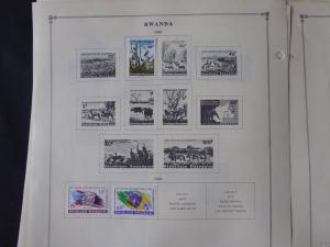 Rwanda 1962-1980  Mint/Used Stamp Collection on Scott Int Alb Pgs