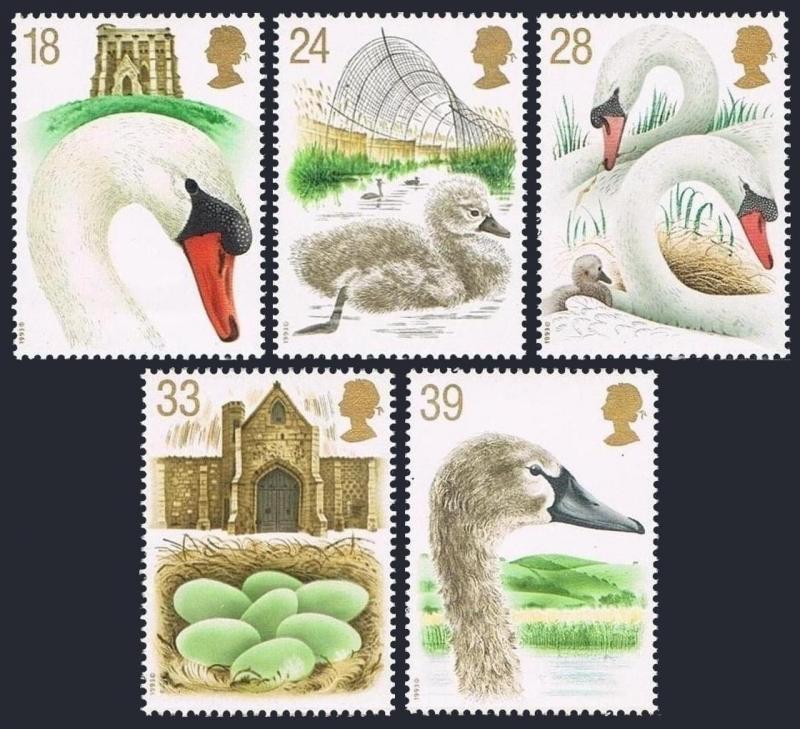 Great Britain 1473-1477,MNH.Michel 1426-1430. Abbotsbury Swannery,600,1993.Swan.