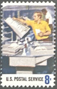 Scott #1493 1973 8¢ Postal Service Employees Mail Canceling MNH OG