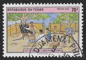 Chad #611 (1992), used single, cat. $0.30