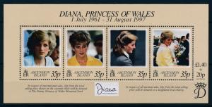 [95295] Ascension 1998 Royalty Princess Diana Sheet MNH