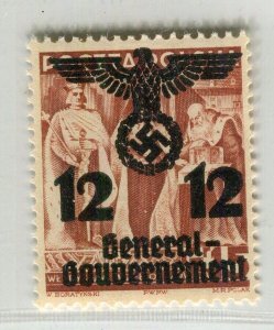 GERMANY; POLISH OCC. 1940 General Govt. surcharged issue Mint 12g. value