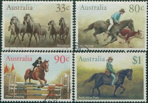 Australia 1986 SG1010 Horses set of 4 FU