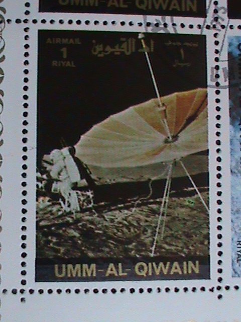 ​UNN AL QIWAIN STAMP:HISTORY OF SPACE  STAMPS CTO LARGE FULL SHEET VERY FINE