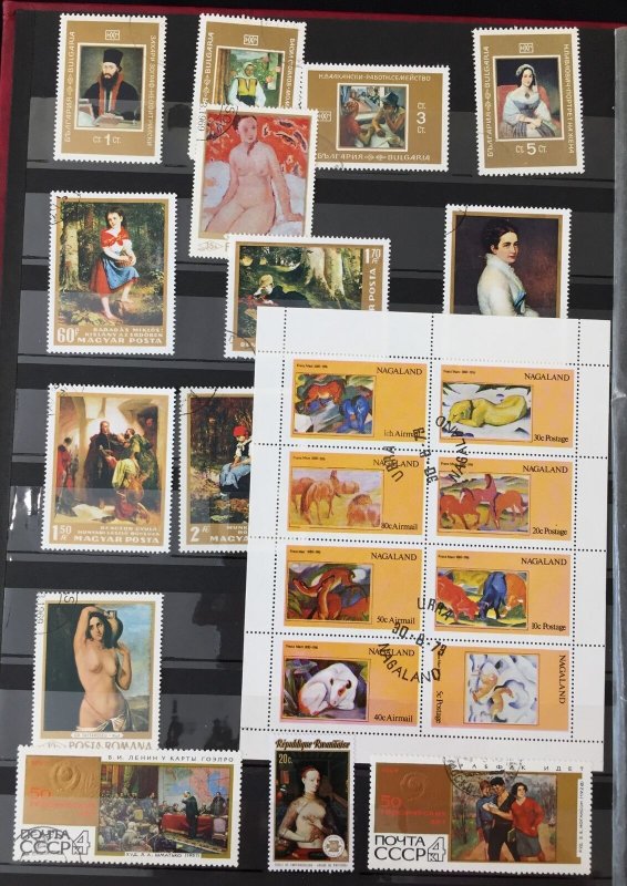 Art Paintings Africa Europa MNH Used Stockbook Collection (Apx 240) GM2203