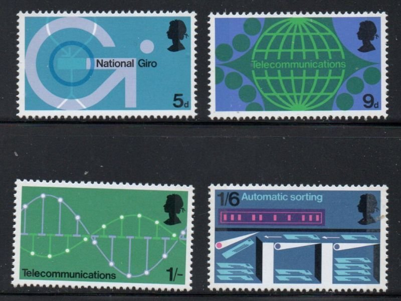 Great Britain Sc 601-604 1969 Post Office Technology stamp set mint NH