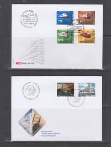 Switzerland Mi 1778/1809, 2002 issues, 8 complete sets on 8 official FDCs, VF