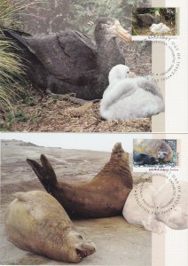 Australian Antarctic Terr. # L84-86 & L88, Regional Wildlife Maxi Cards