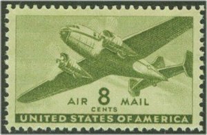 Scott#: C26 - Twin-Motored Transport Plane MNH OG Single Stamp