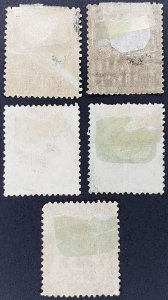 Tunisia, Scott #1 & 9, unused, #11-12 & 18 used, AVG-F some faults, hinge remnts