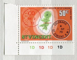 ST.VINCENT; 1979 early Post Office issue MINT MNH CORNER 50c. value